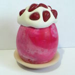 Strawberries and Cream Clay Egg
