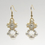Pearl and Gold Drop Earrings