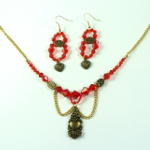 Red and Gold Love Charms Set