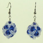 Blue Royal Ruffle Earrings