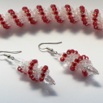 Rubies on Ice Bracelet and Earrings