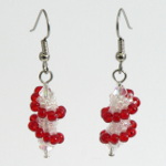Ruby Red Spiral Earrings
